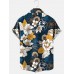 Men's Hawaiian Vacation Casual Floral Short Sleeve Shirt