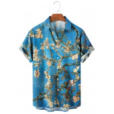 Oil Painting Print Lapel Shirt 52116180X