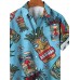 Men's Hawaiian Resort Tiki Mask Short Sleeve Shirt